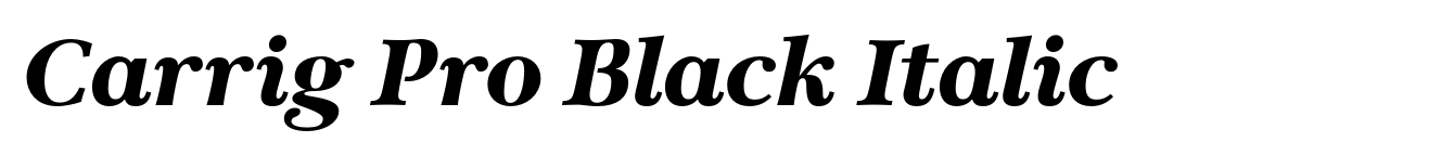 Carrig Pro Black Italic